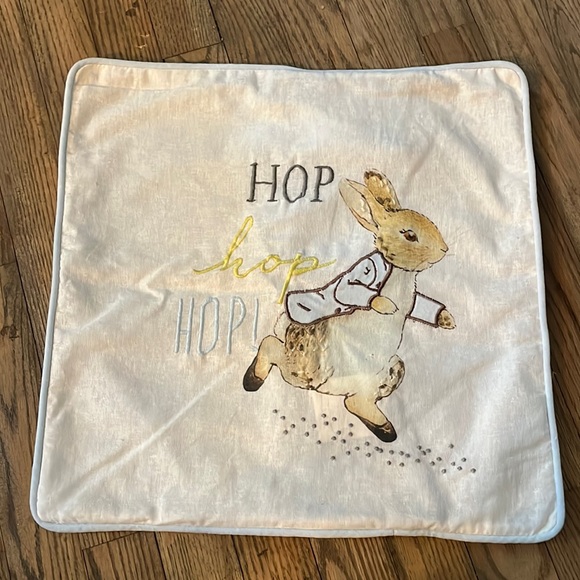 Pottery Barn Kids Peter rabbit embroidered pillow case like new - Picture 1 of 9